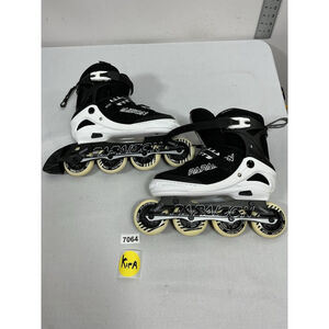Unisex Papaison 76MM Adjustable Inline Roller Skates Men 5-7.5 Wom 6-9 Black
